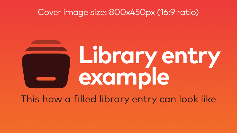 Library entry example