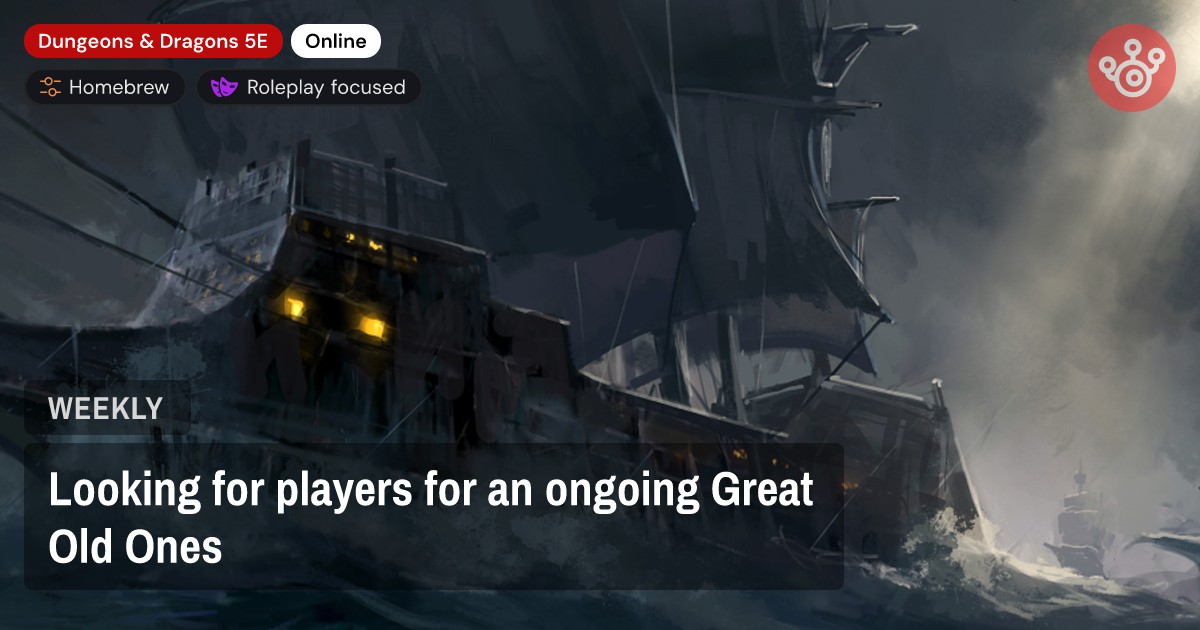 Looking for players for an ongoing Great Old Ones