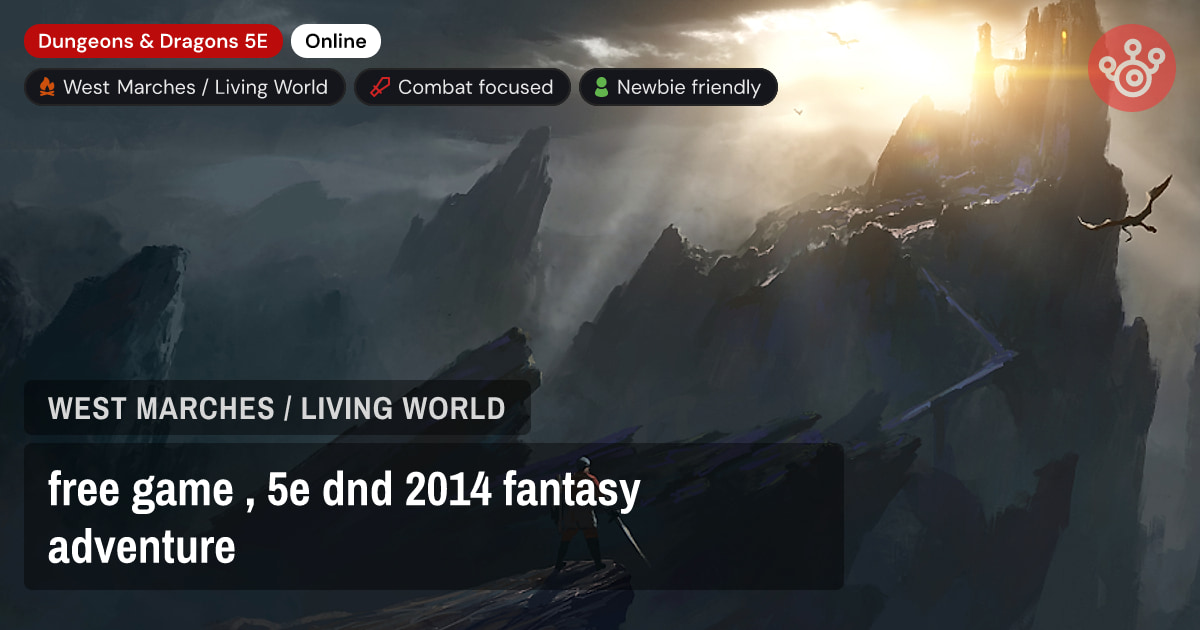 free game , 5e dnd 2014 fantasy adventure