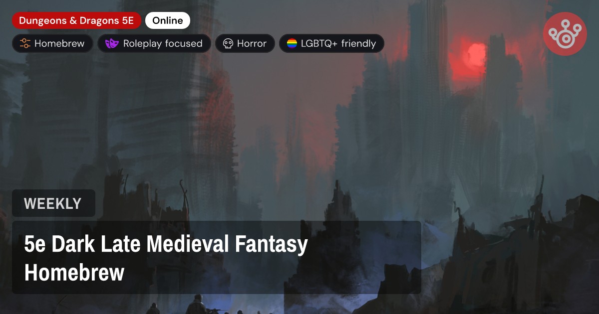5e Dark Late Medieval Fantasy Homebrew
